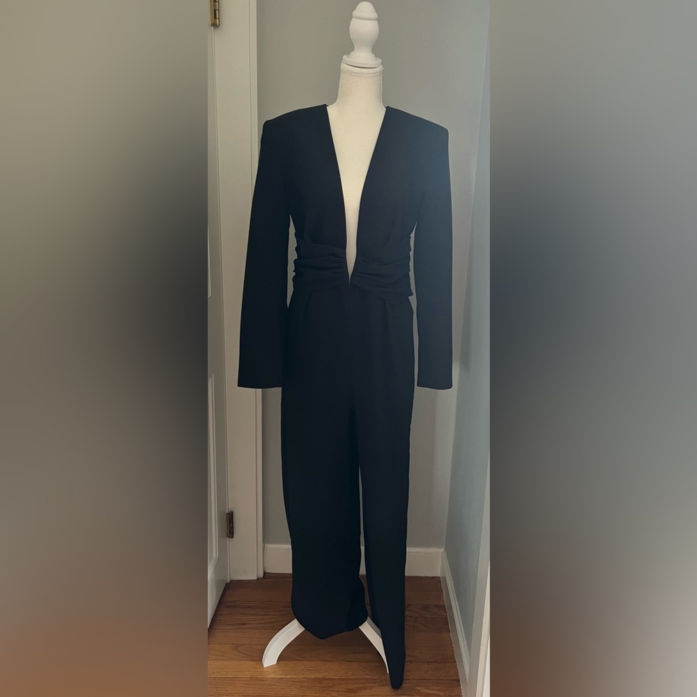 Banana Republic Deep Plunge Black Jumpsuit